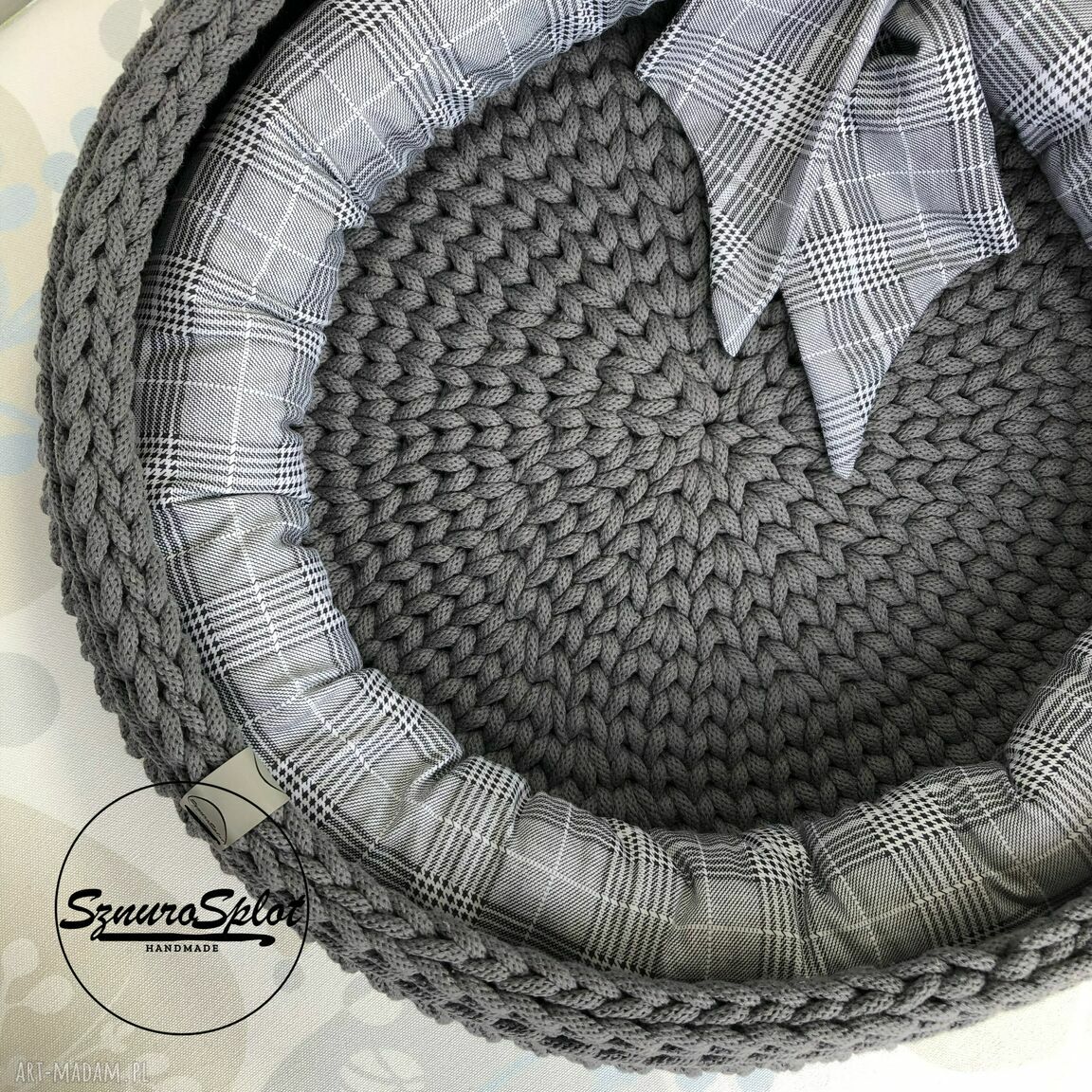 Legowisko dla kota - mata poduszka ze sznurka bawełnianego 5 mm
