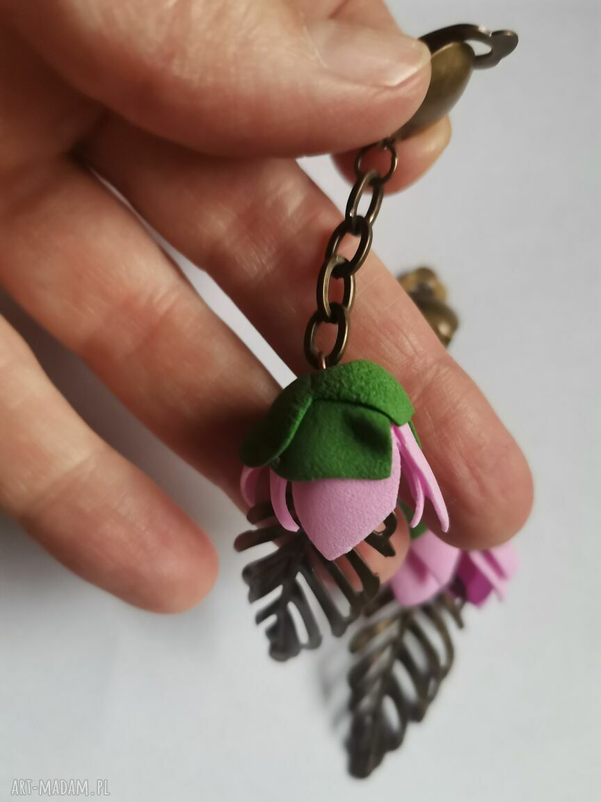 Klipsy lekkie boho Box X1 - kolorowe etno Frida na ślub bez przekłuwania