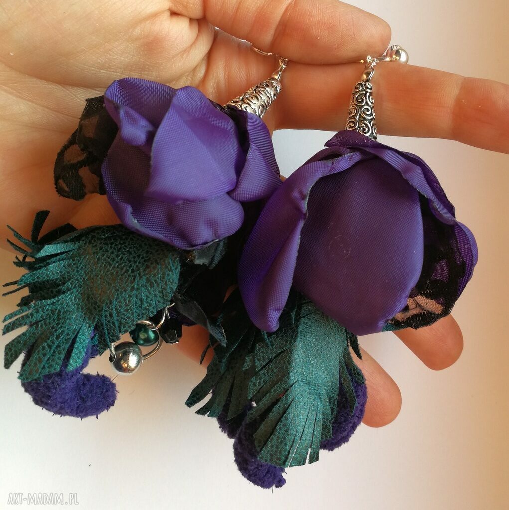 Kwiatowe klipsy boho: lekkie, długie i bujne handmade