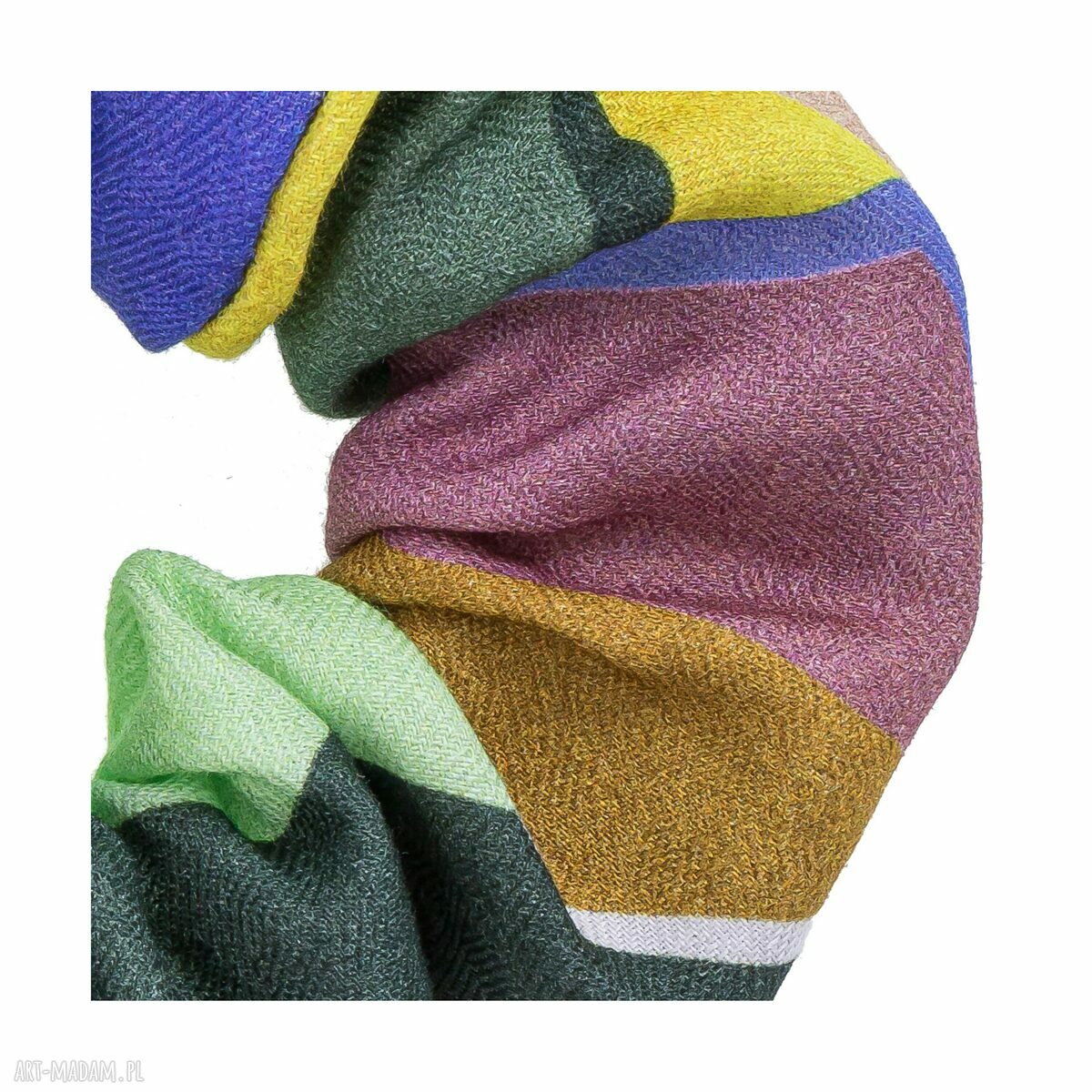 Scrunchie LEMON - kolorowa gumka do włosów handmade z bawełnianej wiskozy