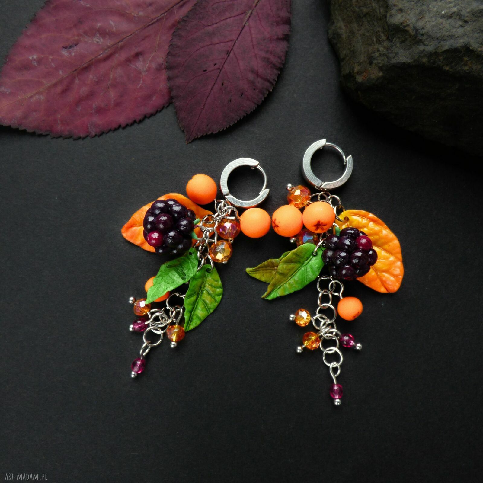 Ręcznie robione kolczyki handmade dla niej