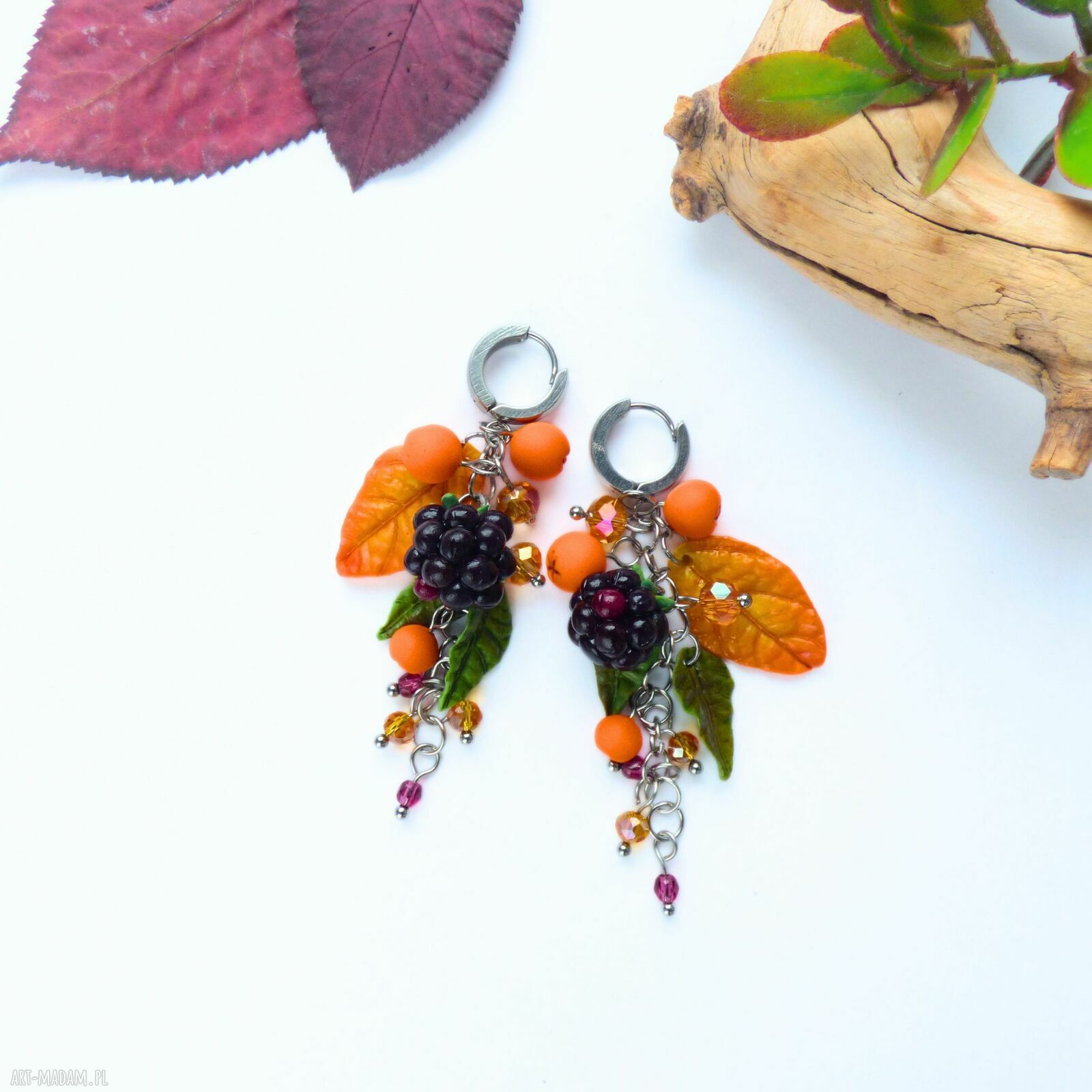 Ręcznie robione kolczyki handmade dla niej