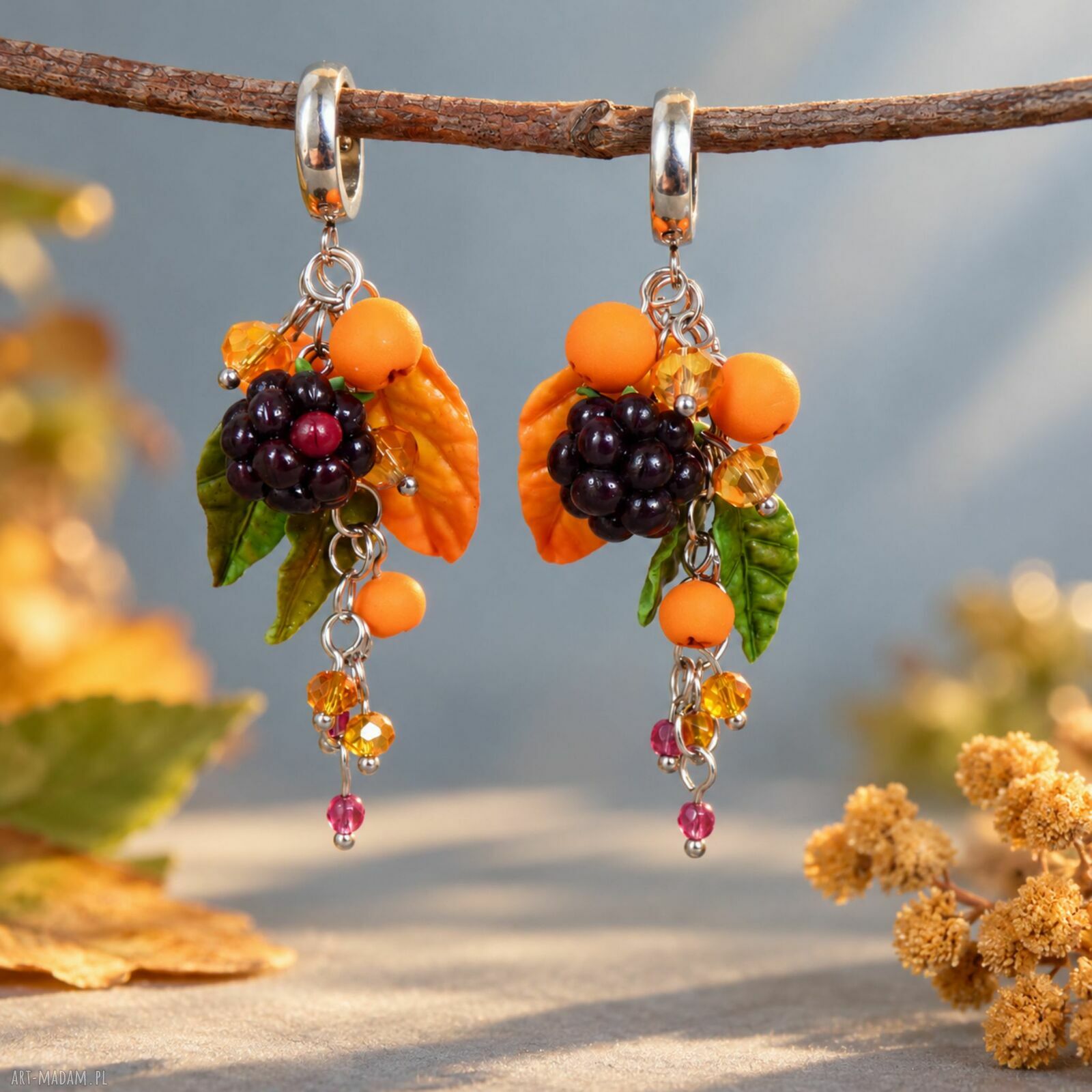 Ręcznie robione kolczyki handmade dla niej