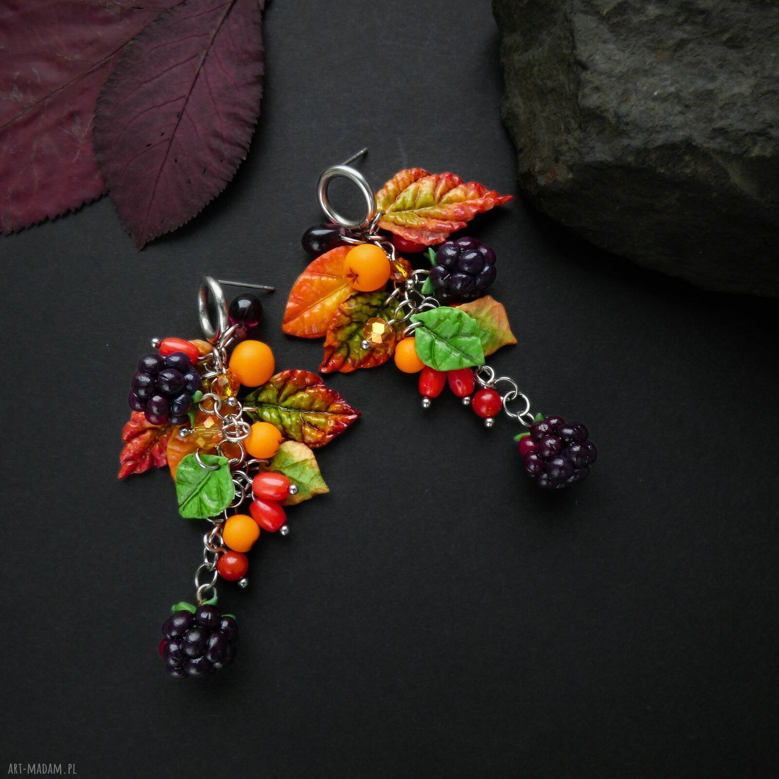 Unikatowe kolczyki handmade dla kobiet