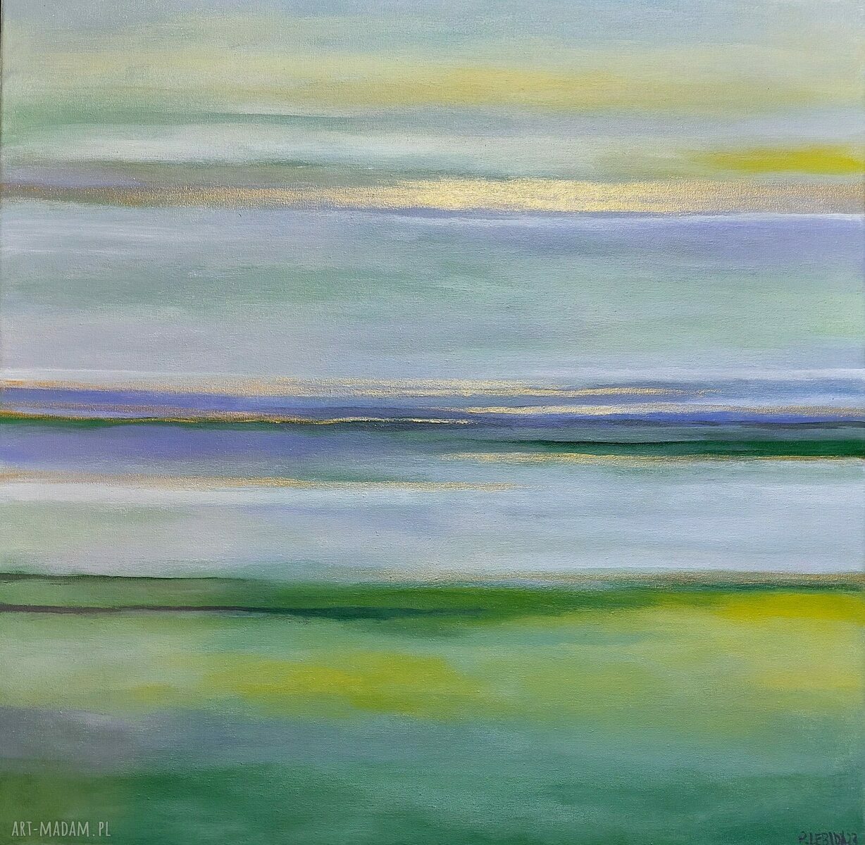 Letni Poranek - obraz akrylowy 50x50 cm na płótnie, gotowy do powieszenia