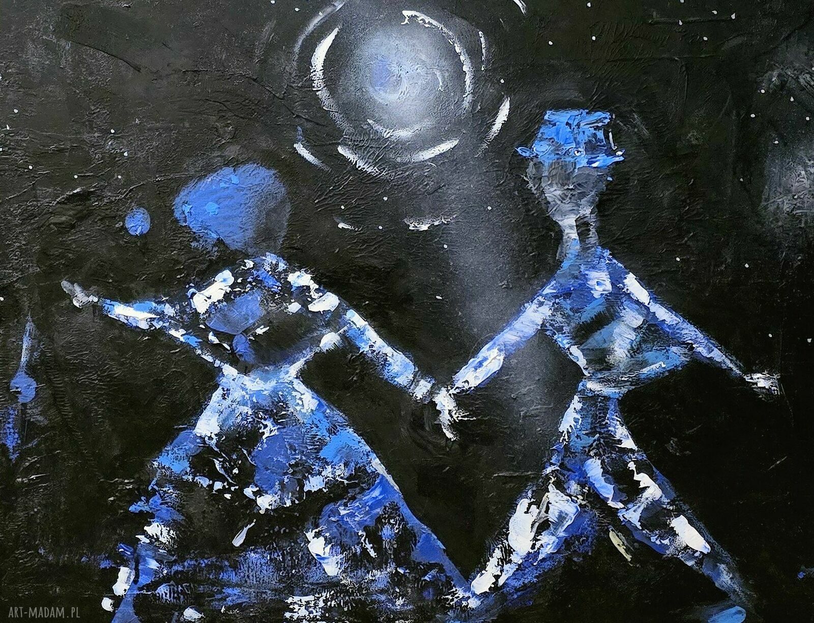 Let’s dabce 3 - obraz akrylowy ręcznie malowany 50x70x1 cm