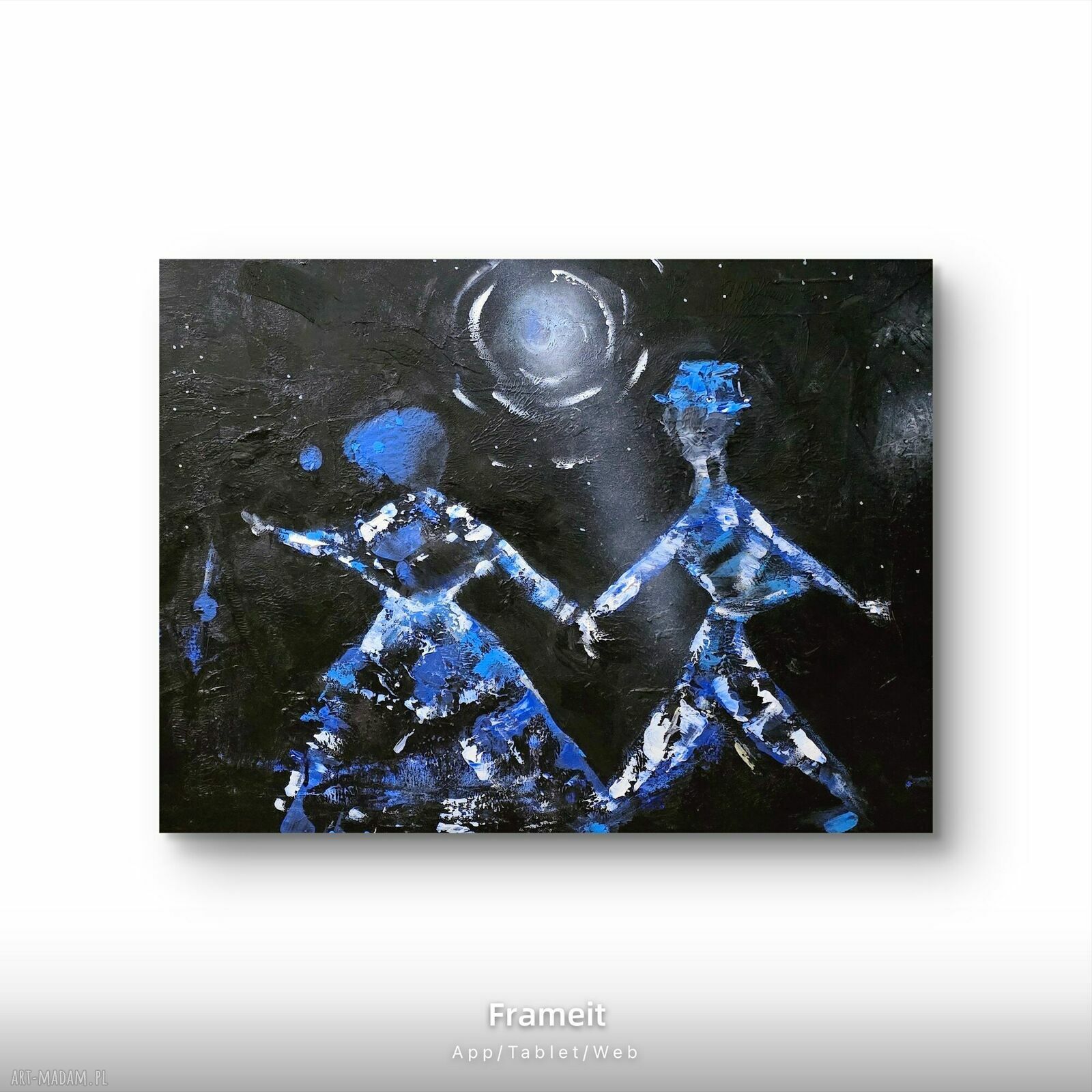 Let’s dabce 3 - obraz akrylowy ręcznie malowany 50x70x1 cm