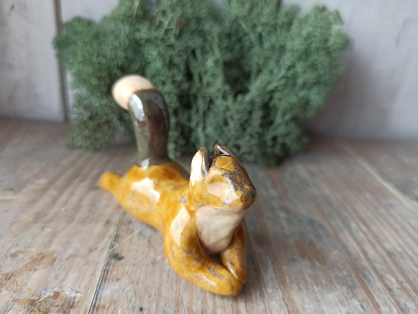 Wiewiórka leżąca z ceramiki handmade - do lasu w słoiku