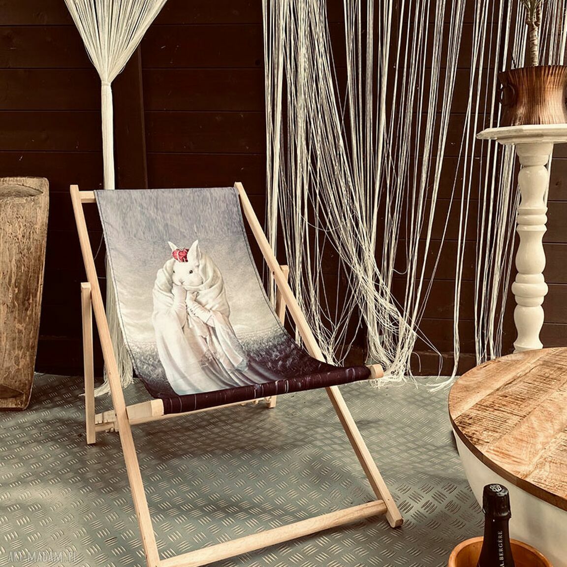 Leżak drewniany Rabbit Queen - relaks w królewskim stylu