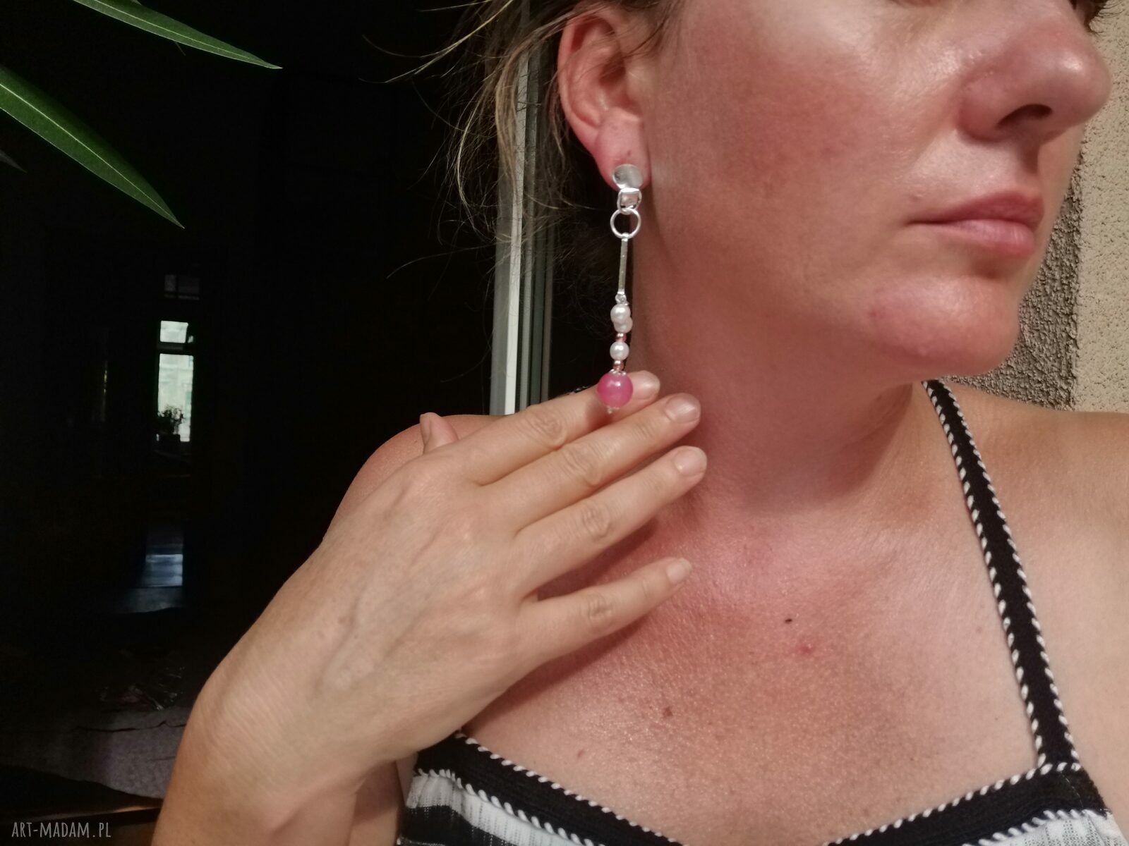 Kolczyki boho z perłami i koralikami Ruda Klara - Licytacja z Siedmiolatką