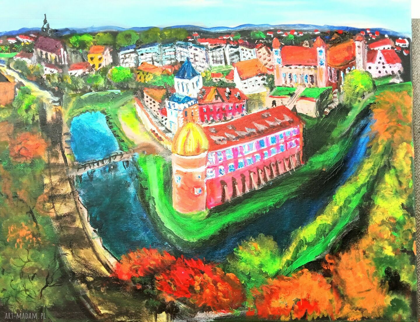 Lidzbark Warmiński - obraz akrylowy pejzaż Warmia