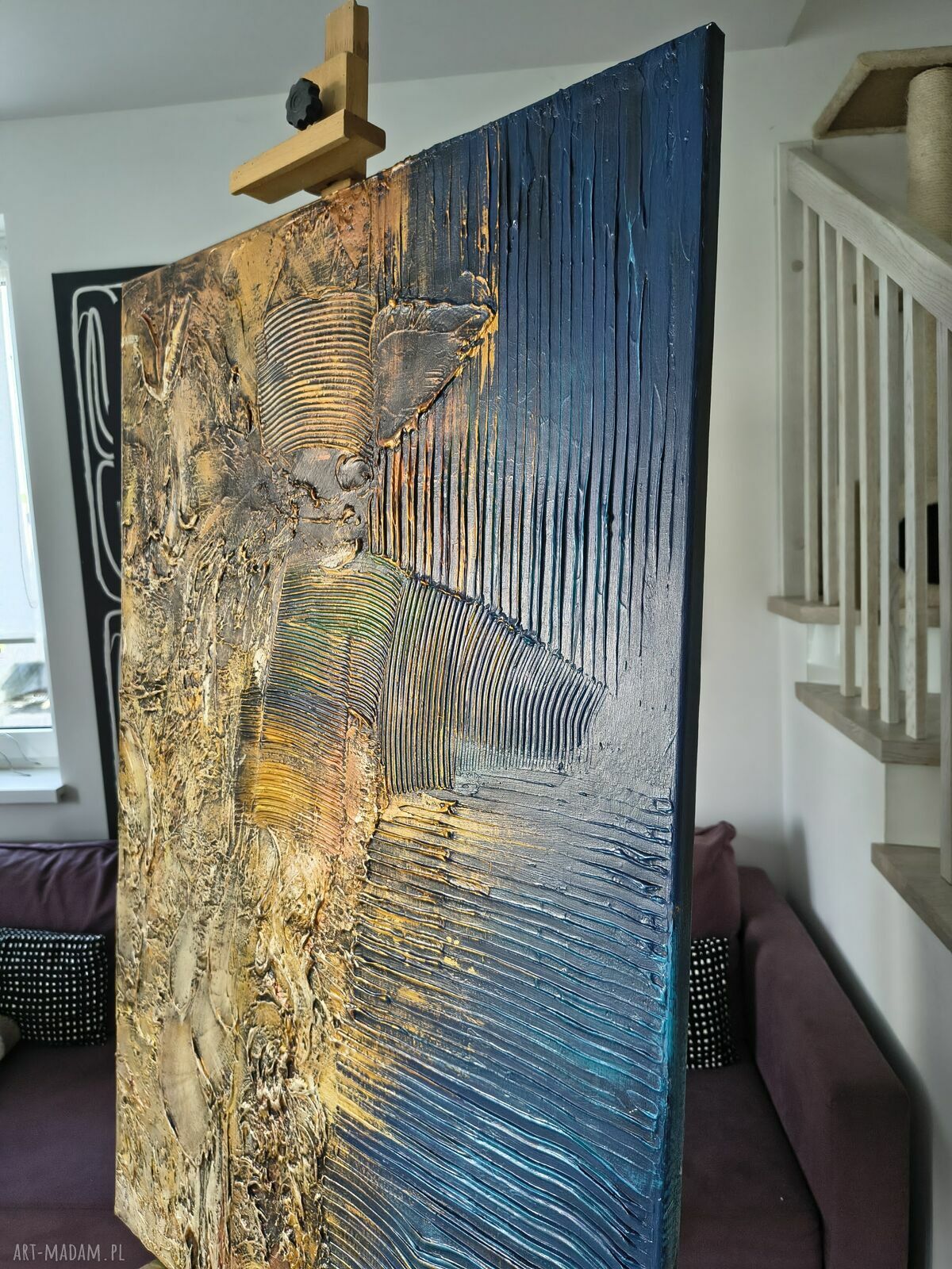 Ostatni wzór obrazu strukturalnego 80x120 cm - gruba faktura