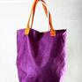 pomarańczowe na ramię torba lila mana sack