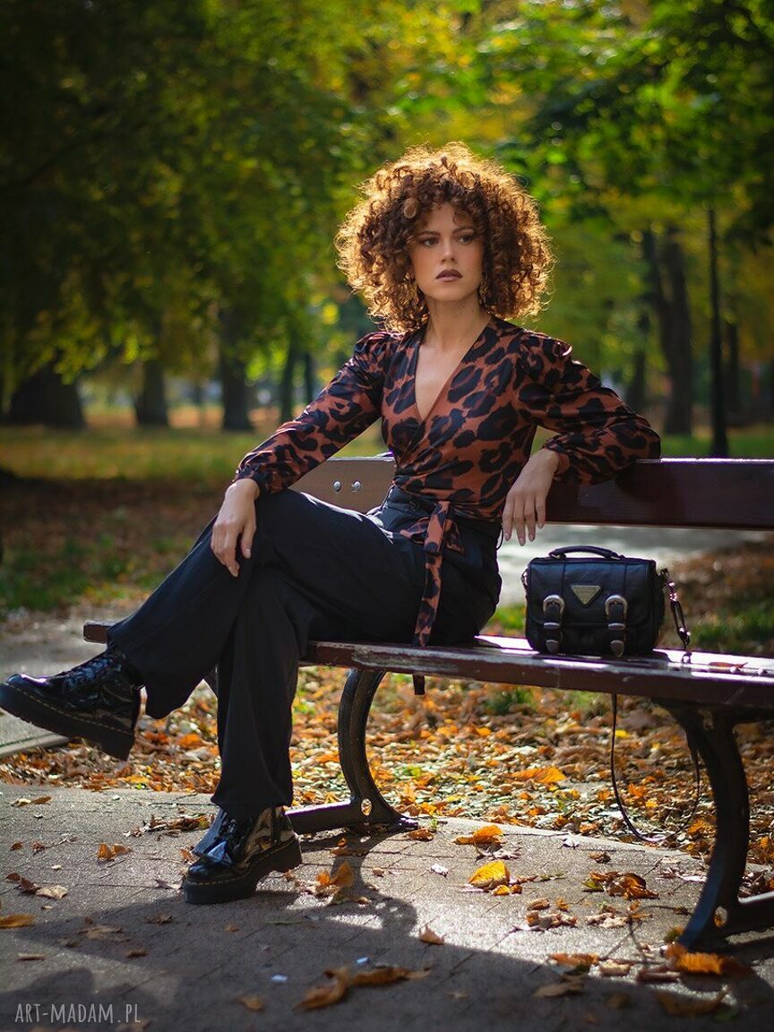 Lily - kopertowa bluzka w panterkę (Milita Nikonorov)