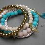 bransoletki turquoise and nude set