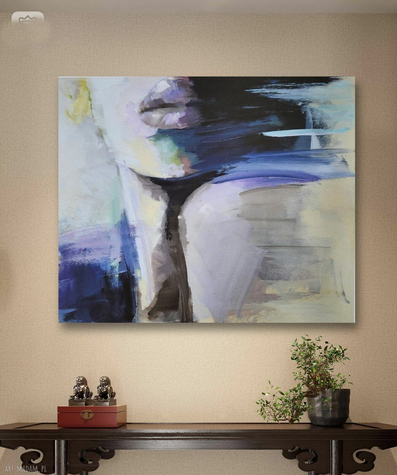 Autorska grafika „Lips” 50x70 cm - druk Giclee i akryle