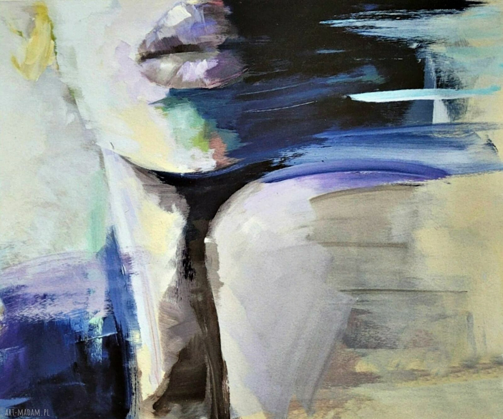 Autorska grafika „Lips” 50x70 cm - druk Giclee i akryle