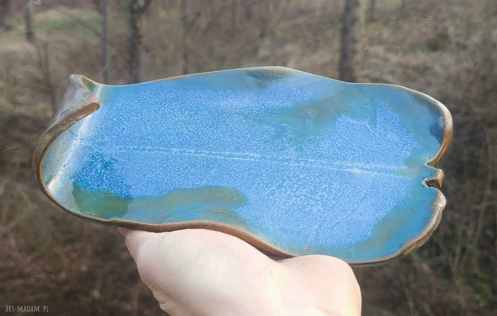 Liść ceramiczny Shiraja - talerzyk jako podstawa na biżuterię