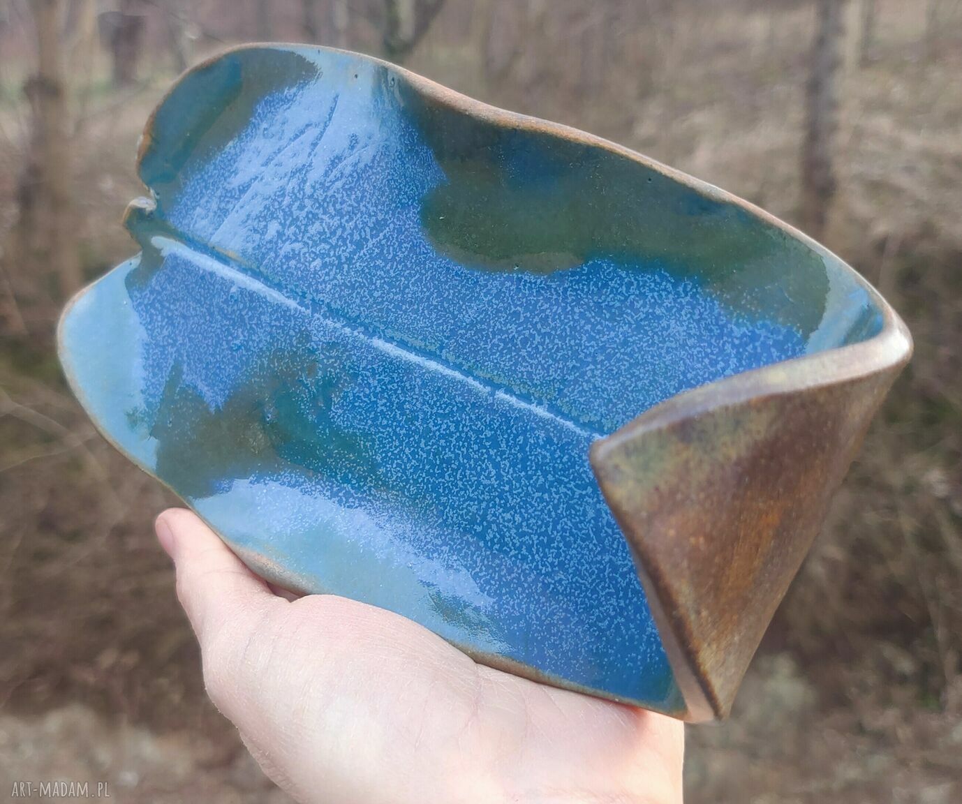 Liść ceramiczny Shiraja - talerzyk jako podstawa na biżuterię