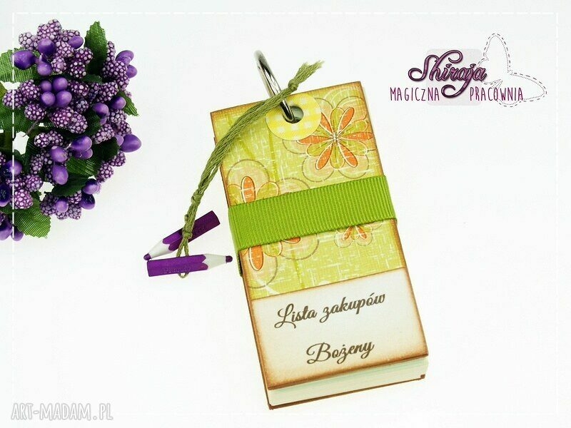 Lista na zakupy Shiraja - scrapbooking notes handmade