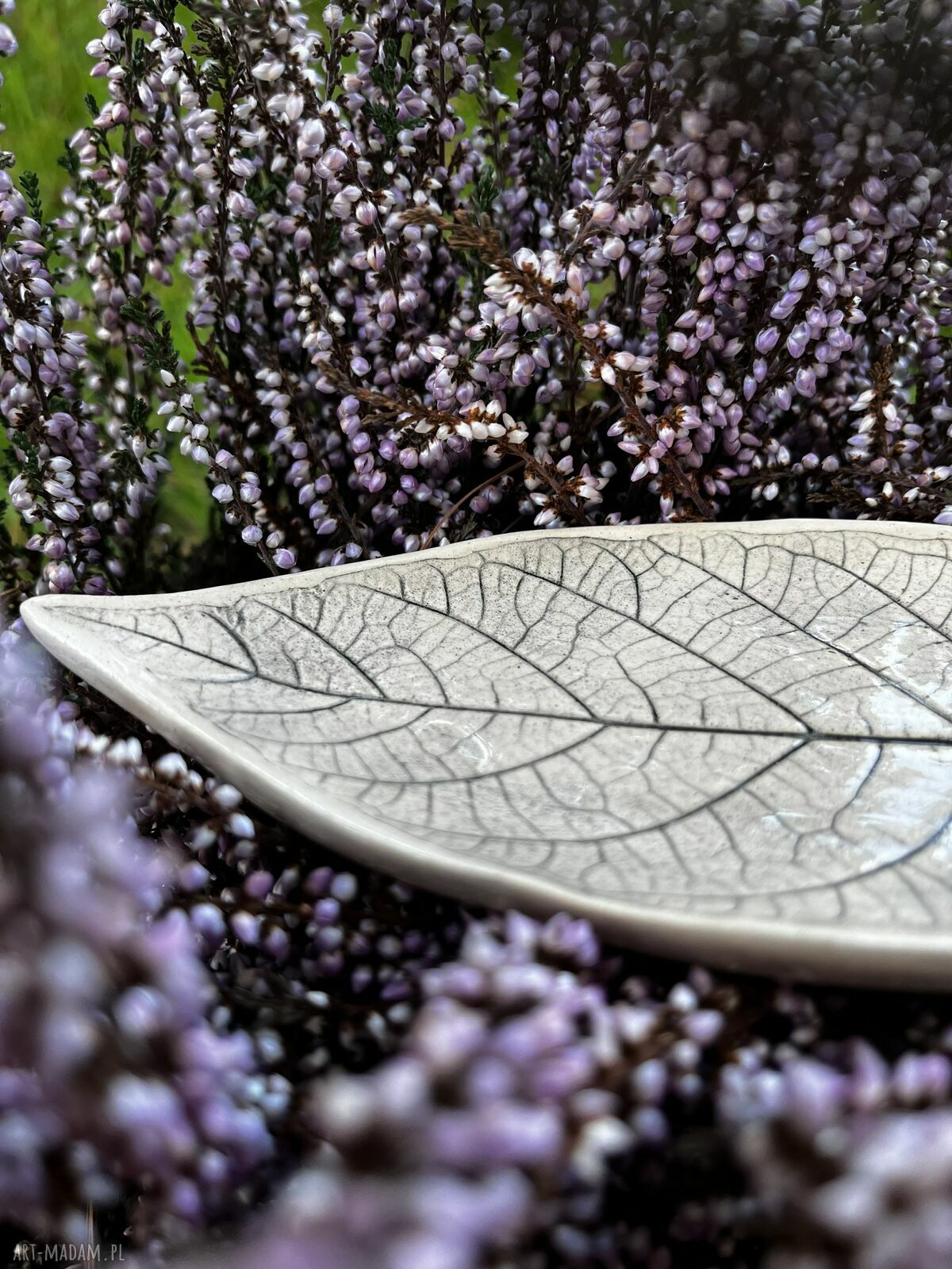 Ceramiczny listek na biżuterię i drobiazgi