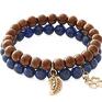 handmade bransoletki chocolate hematite & navy blue jade set