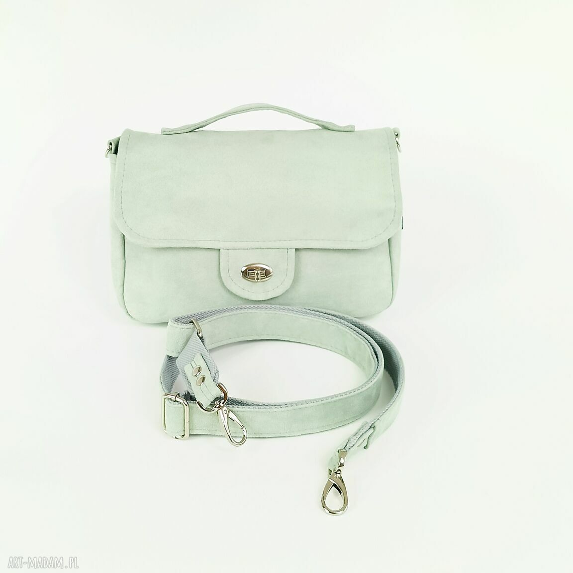 Listonoszka BŁĘKIT - crossbody na ramię (rękodzieło)
