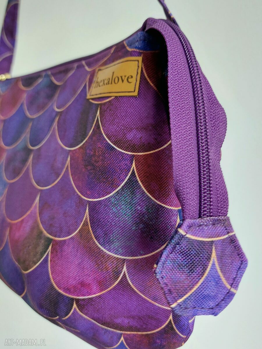 Torebka listonoszka Syrena półokrągła - wodoodporna handmade