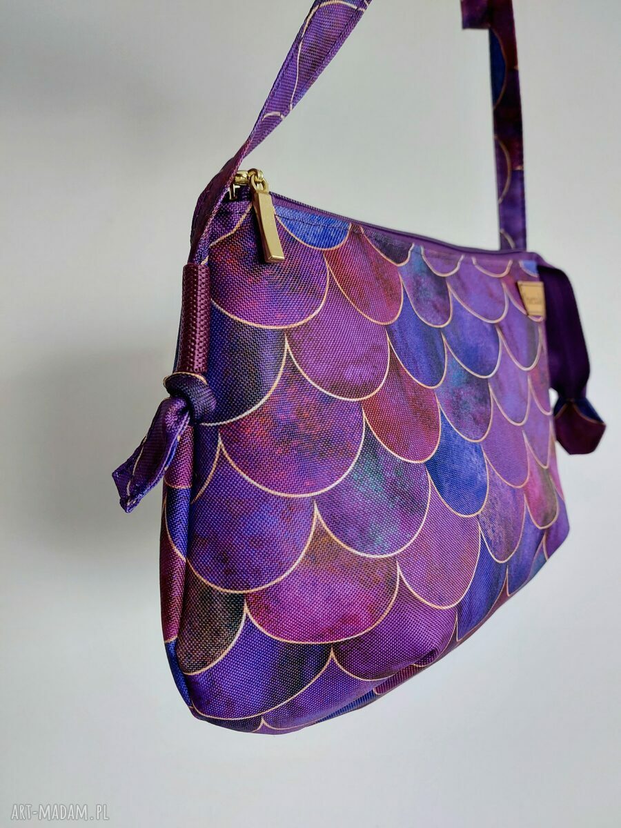 Torebka listonoszka Syrena półokrągła - wodoodporna handmade