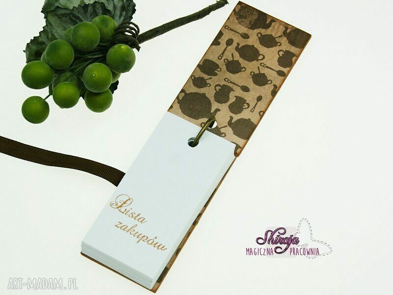 Notesy na zakupy w stylu scrapbooking - zestaw 5 sztuk
