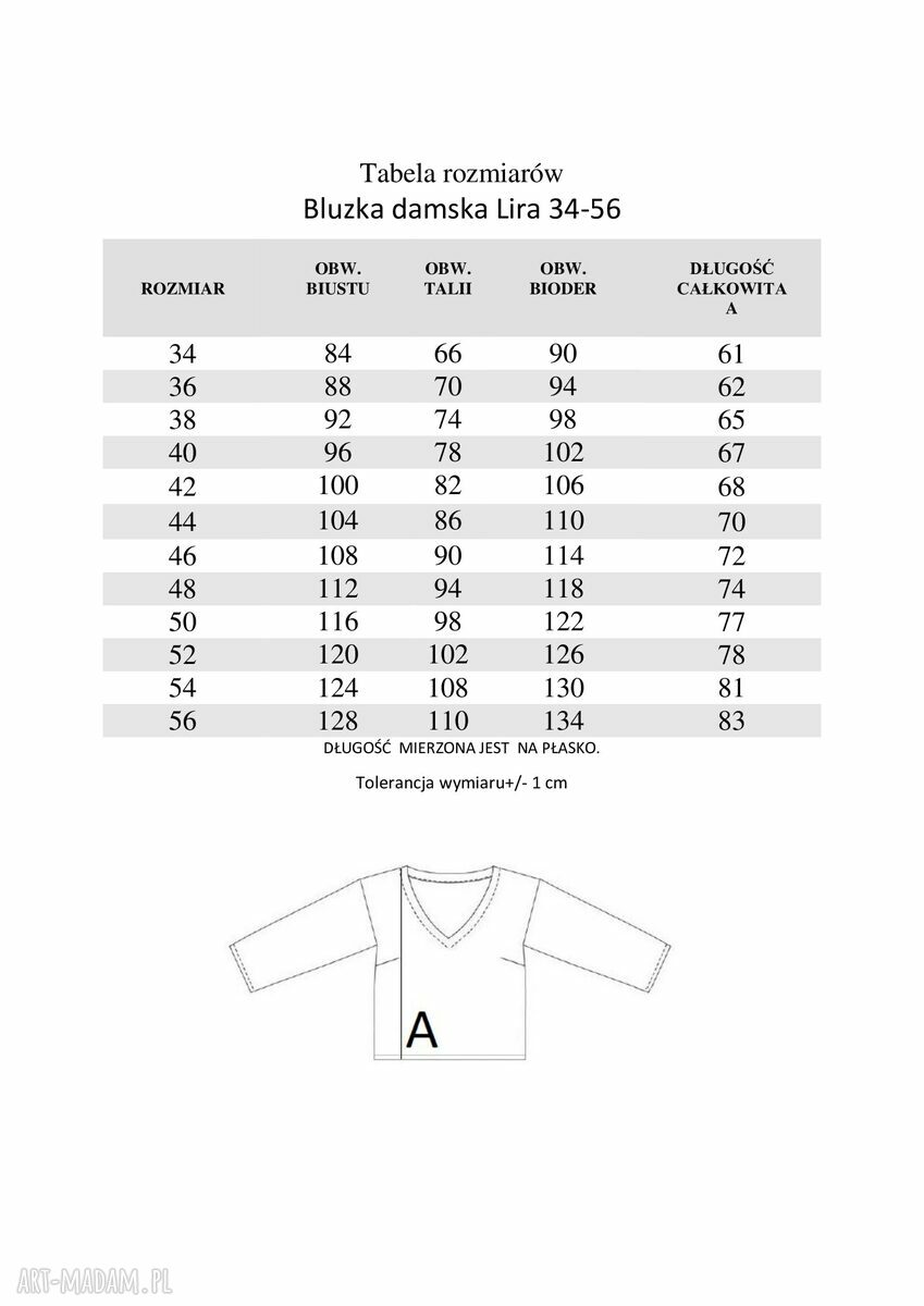Bluzka damska lniana koniczyny