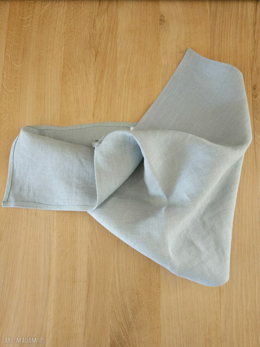 Ręcznik lniany 40x60 szary błękit - ZIARCO