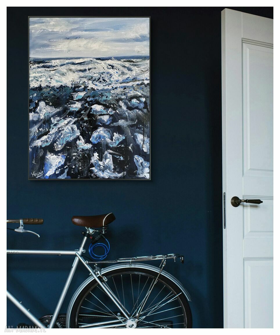 Lód i Ice 60x80 cm - obraz ręcznie malowany na płótnie (akryl)