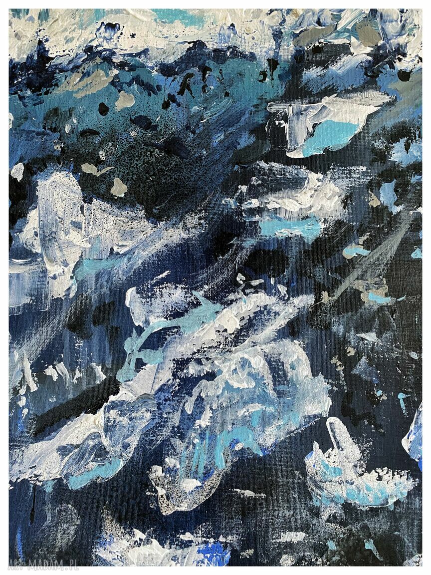Lód i Ice 60x80 cm - obraz ręcznie malowany na płótnie (akryl)