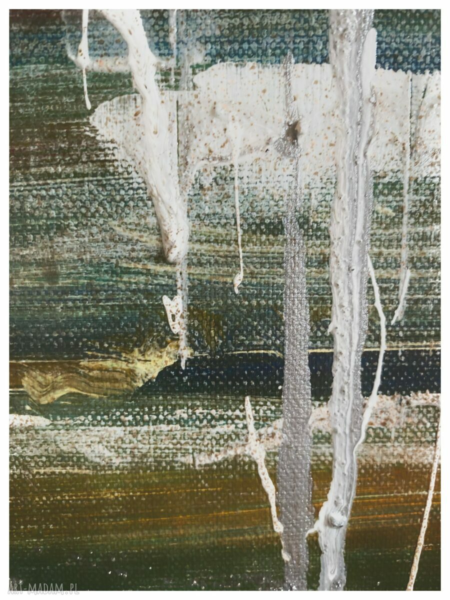 Lód III - Odwilż - obraz strukturalny textured painting 50x70