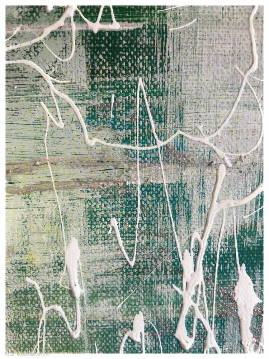 Lód III - Odwilż - obraz strukturalny textured painting 50x70