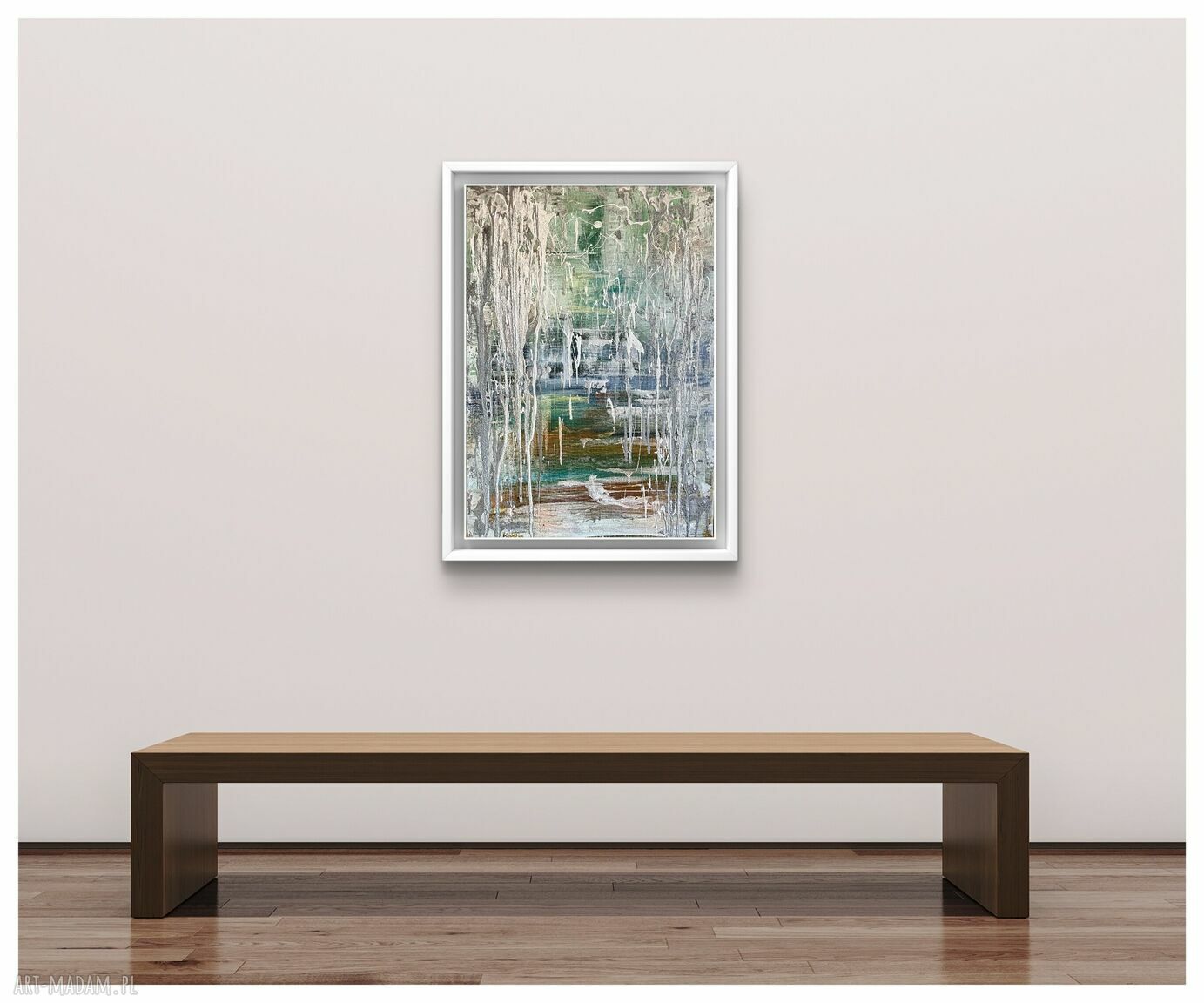 Lód III - Odwilż - obraz strukturalny textured painting 50x70