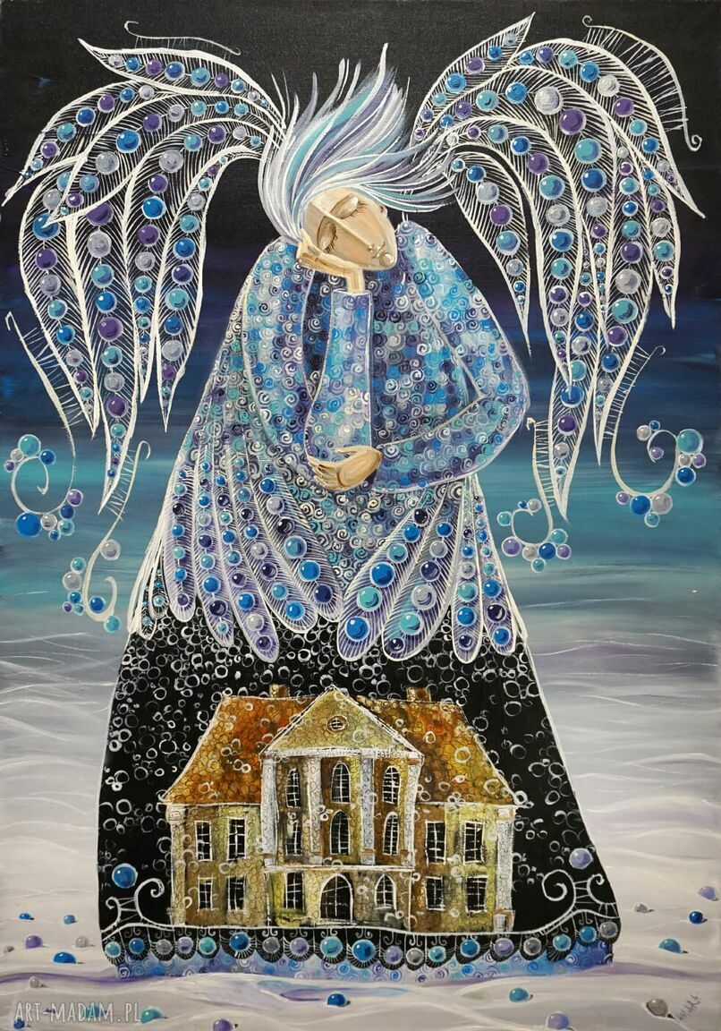 Obraz giclee "Łomnica. Dom wdowy. Pieśń kołysanki" - druk na płótnie Canvas