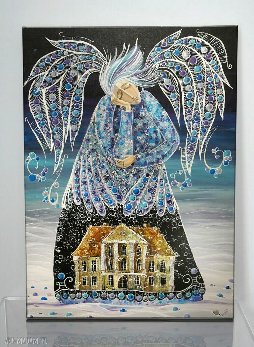 Obraz giclee "Łomnica. Dom wdowy. Pieśń kołysanki" - druk na płótnie Canvas