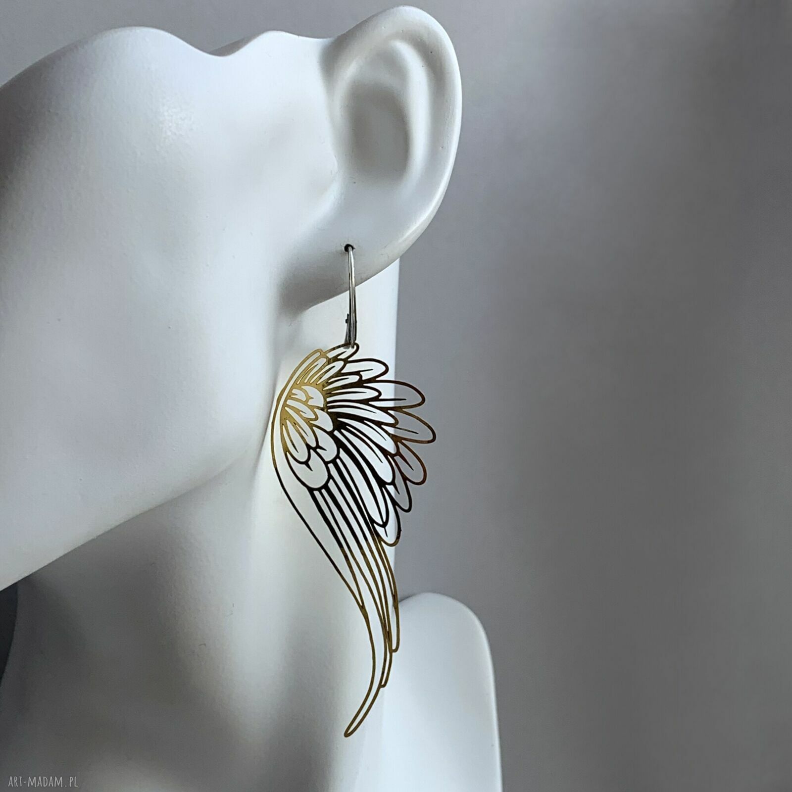 Kolczyki Long Light Wings - lekkie skrzydła na srebrnych biglach 925
