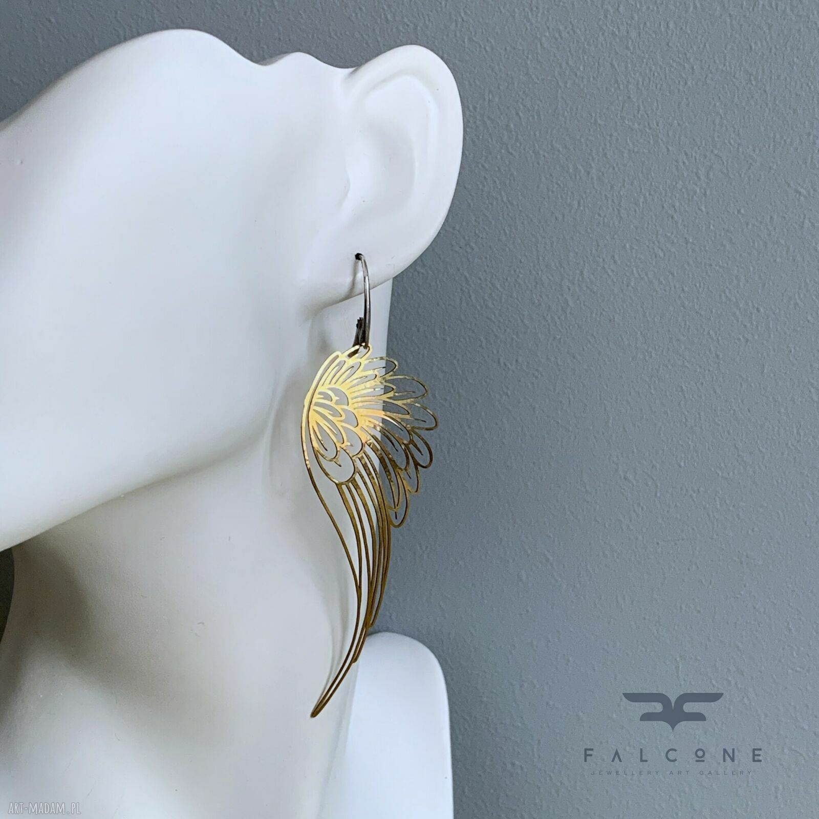 Kolczyki Long Light Wings - lekkie skrzydła na srebrnych biglach 925