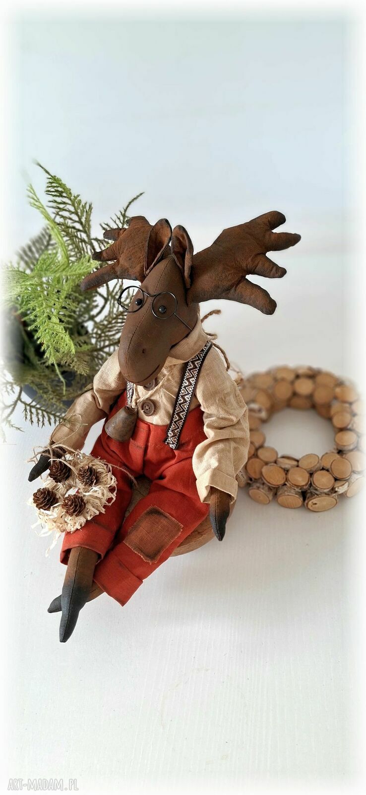 Łoś siedzący handmade - wyjątkowa dekoracja domu