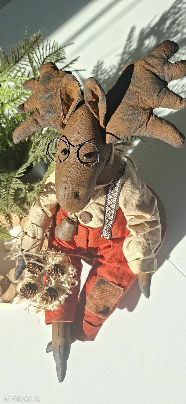 Łoś siedzący handmade - wyjątkowa dekoracja domu