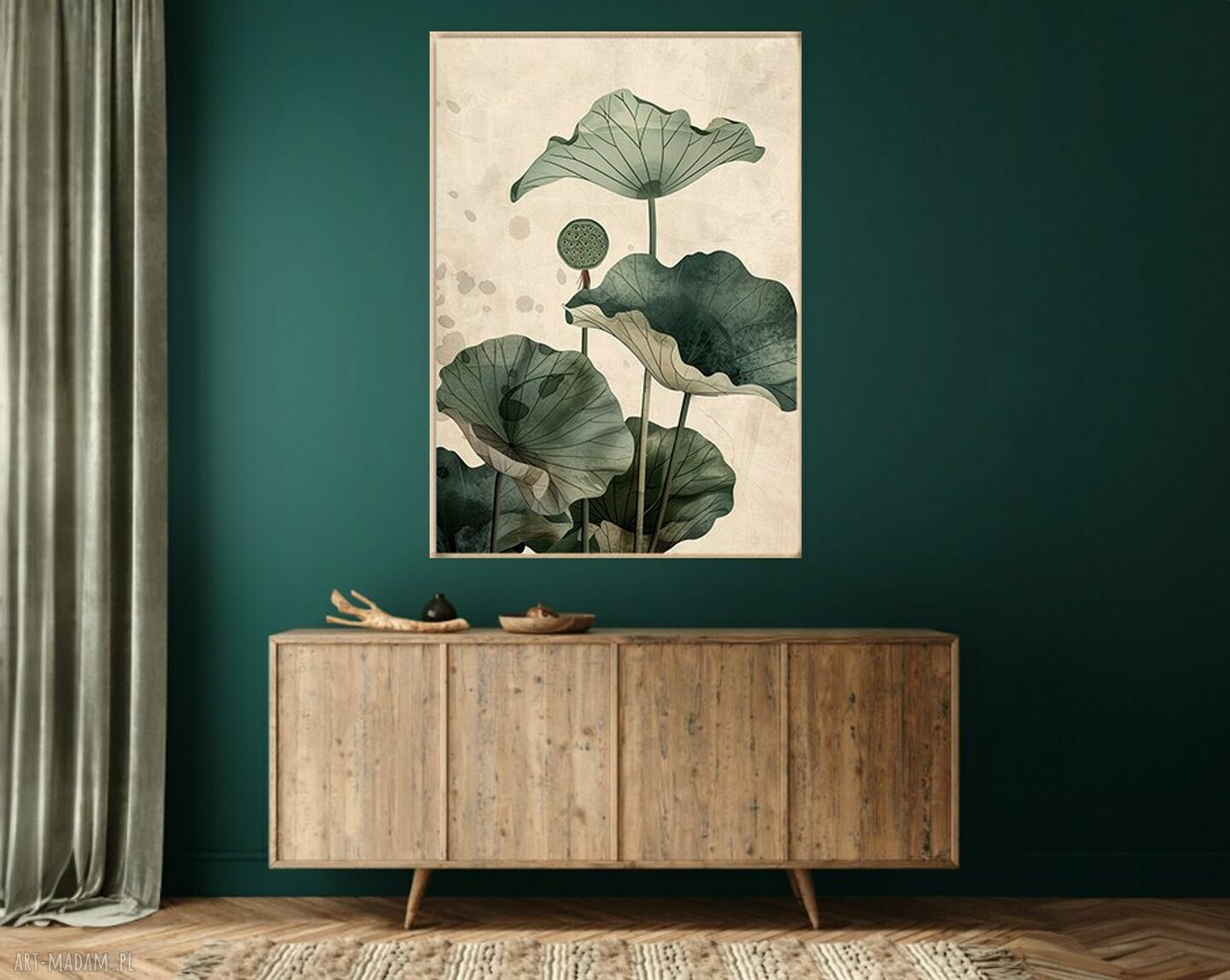 Lotus - obraz na płótnie 70x100 cm z motywem orient zen (druk na blejtramie)