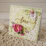 zielone scrapbooking kartki uniwersalna love - energetyczna kartka