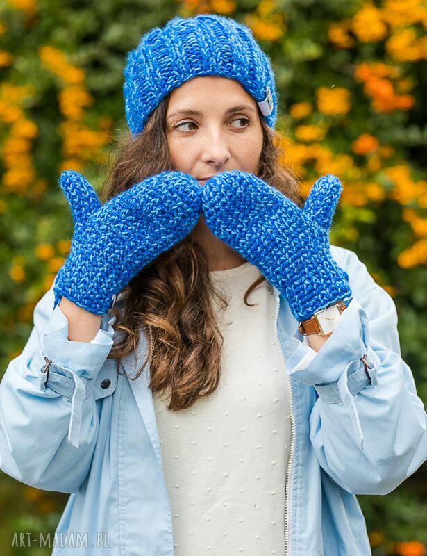 Rękawiczki Love Snow - ciepłe zimowe rękawiczki handmade