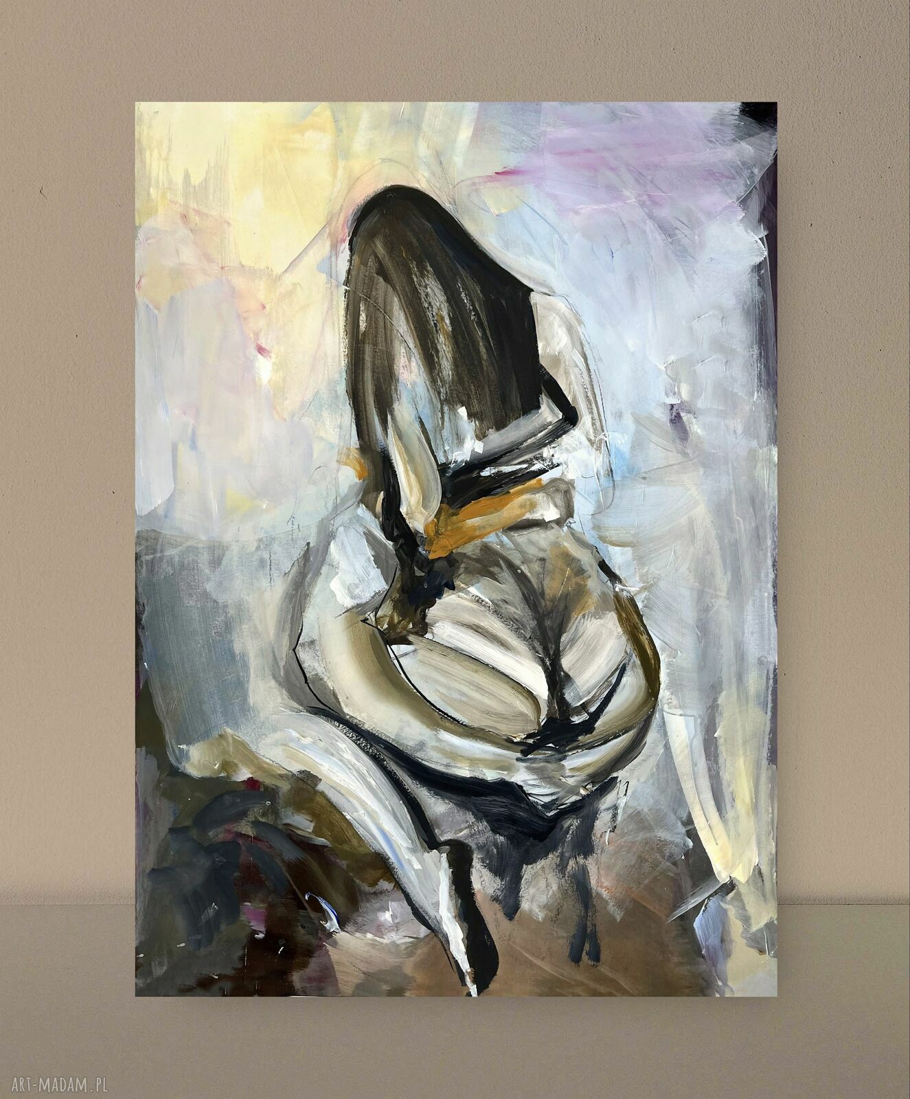 Lovers - obraz 100x70 do sypialni (kobieta i mężczyzna), inkografia na papierze archiwalnym