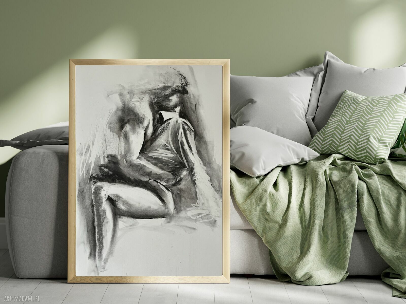 Lovers 100x70 - zmysłowy obraz węglowy kobieta i mężczyzna do Twojego wnętrza