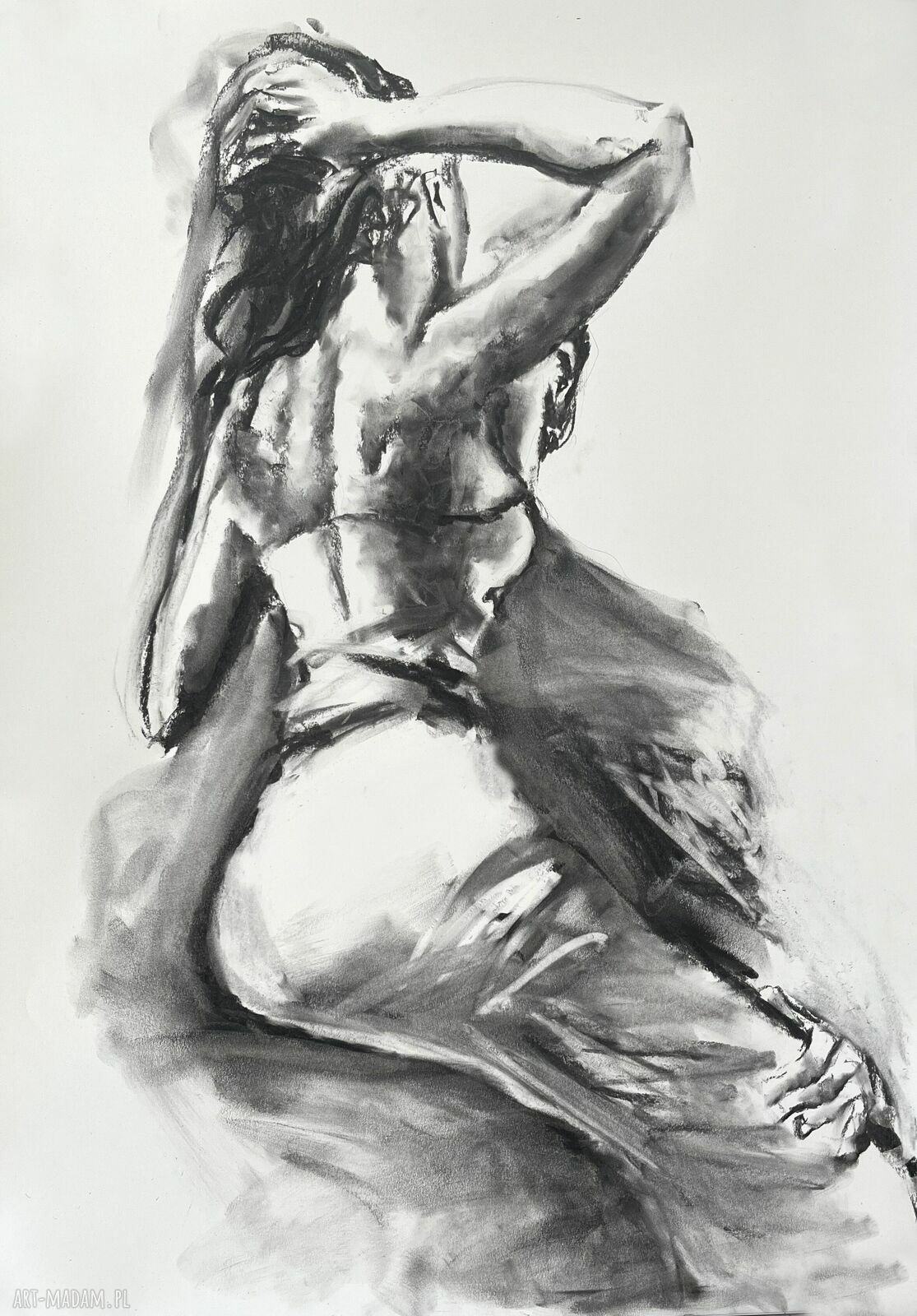 Lovers - duży obraz węglowy 100x70 do sypialni