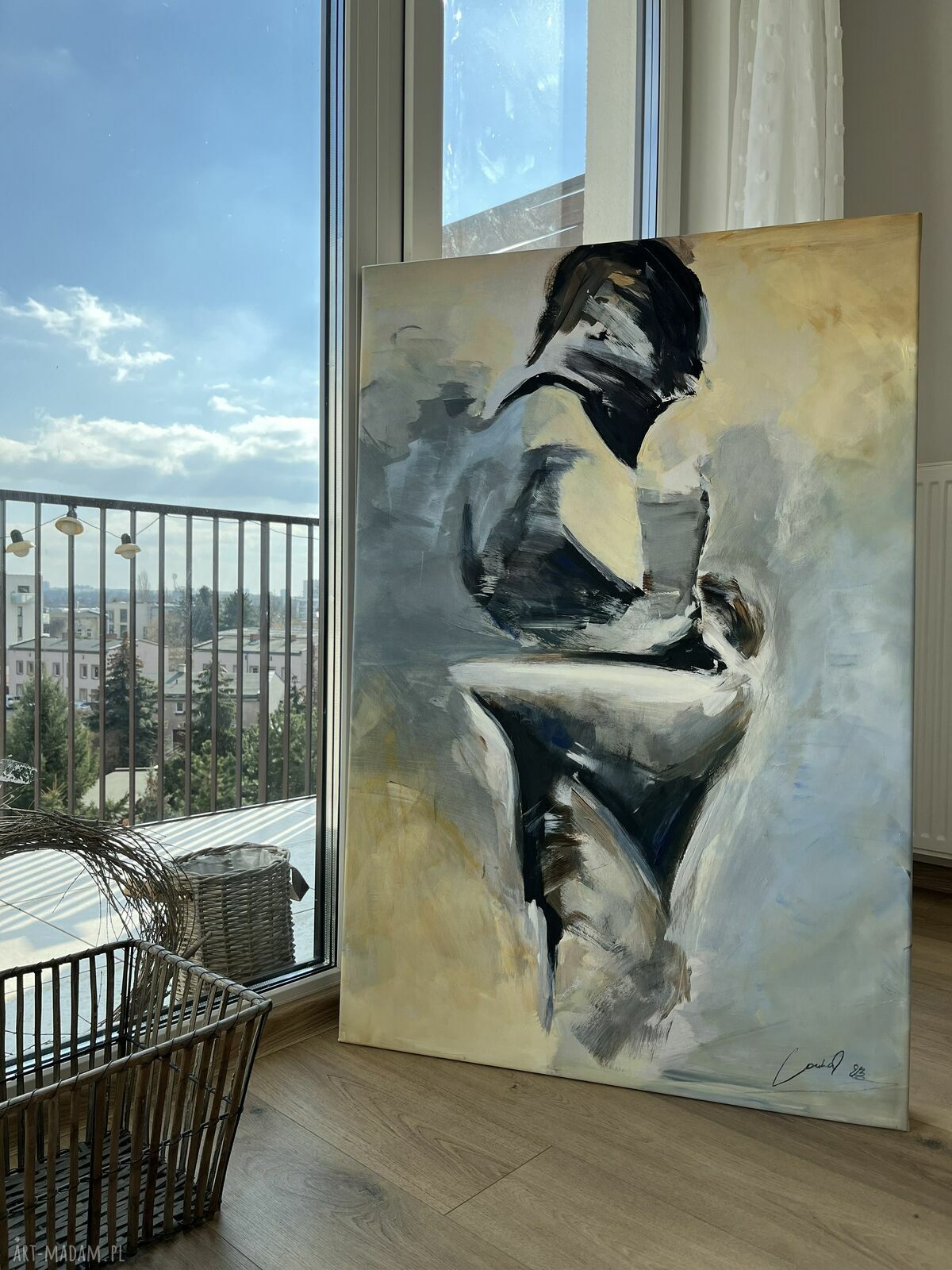 Lovers 120x70 - duży obraz pastelowy do sypialni i salonu